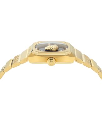 Women's Swiss Medusa Antares Gold Ion Plated Bracelet Watch 35mm