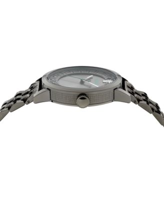 Men's Swiss Albireo Gunmetal Ion Plated Bracelet Watch 40mm