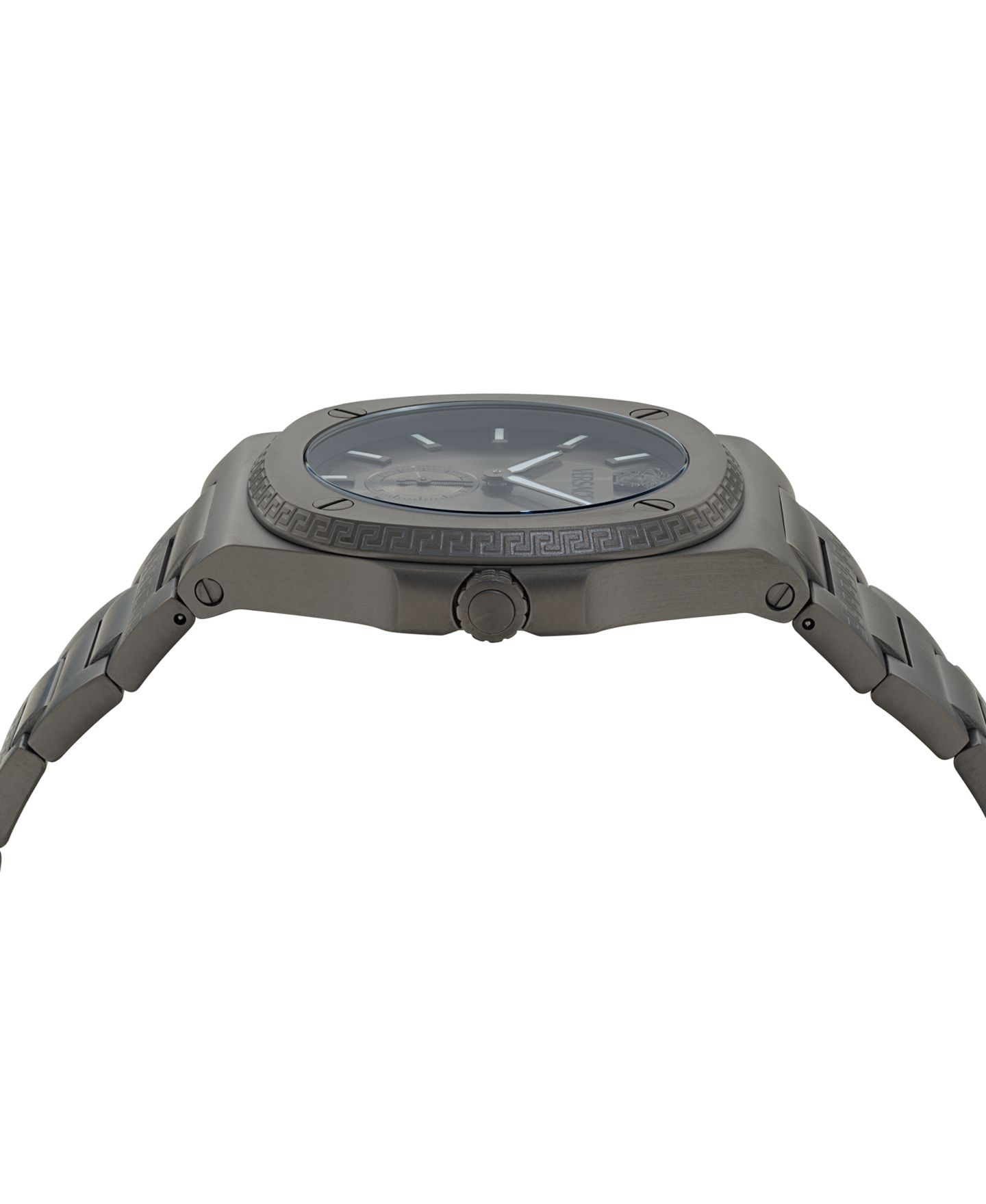 Мужские часы Versace Swiss Tolomeo Gunmetal Ion Plated Bracelet Watch 40mm — фото 2