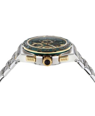 Men's Swiss Automatic Chronograph Greca Extreme Two-Tone Stainless Steel Bracelet Watch 43mm