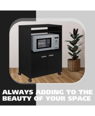 Byron 2-Door  Laminate Wood Kitchen Microwave Cart
