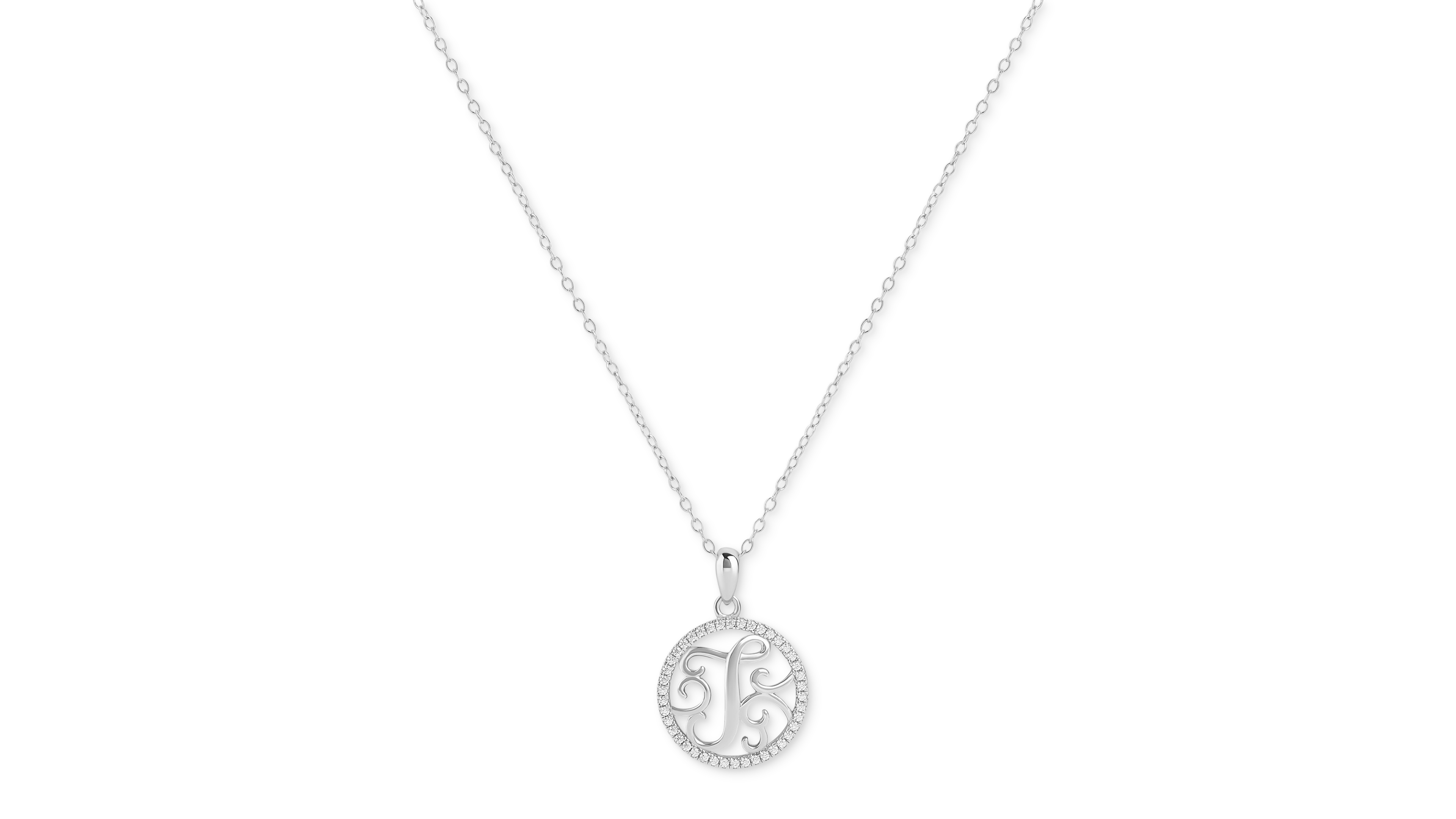 Giani Bernini Cubic Zirconia Filigree Initial T Monogram 18" Pendant Necklace in Sterling Silver, Macy's Exclusive