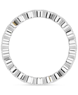 Diamond Milgrain Bead Frame Eternity Band (1 ct. t.w.) in Platinum or 14k Gold