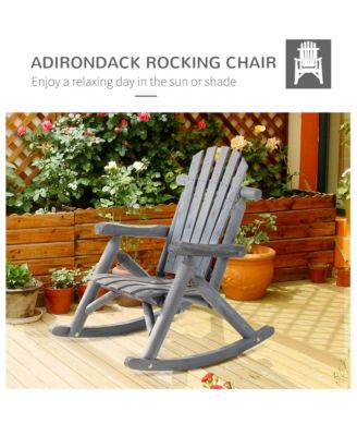 Outdoor Adirondack Style Wooden Rocking Chair, Small,