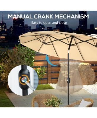 9.7' Double-sided Patio Umbrella with Tilt Outdoor Umbrella,