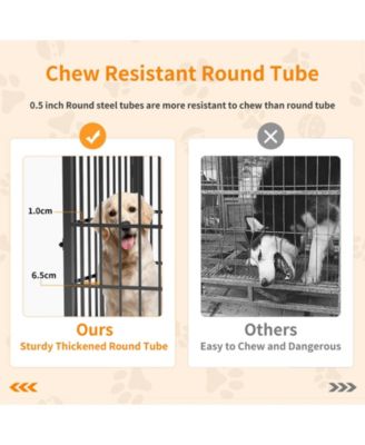 Heavy Duty Wood Dog Crate Pet Kennels Table Furniture with Tray & Lockable Door