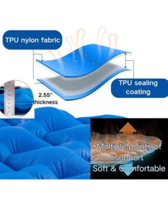 Inflatable Double Camping Sleeping Pad,Ultralight Durable 2.55" Thickness Camping Mattress,Compact Air Mat for Hiking,Traveling,Outdoor