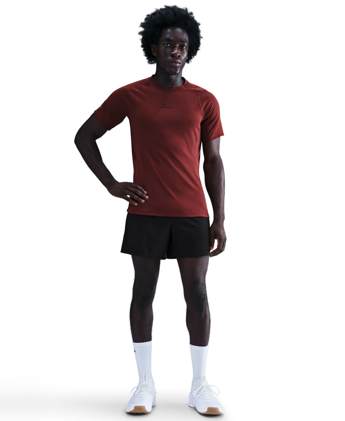 Nike Men's Pro Training Dri-fit Short-sleeve T-shirt In Red