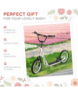 Youth Scooter Kick Scooter Front and Rear Dual Brakes,