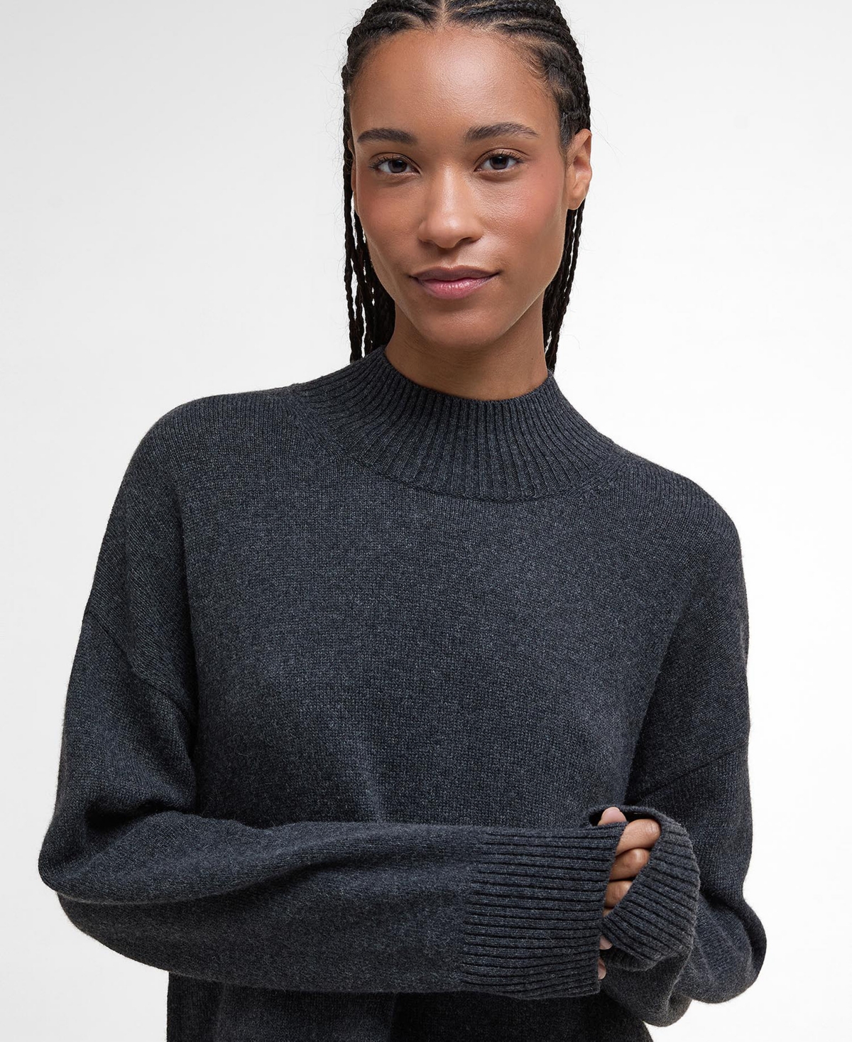 Barbour Women's Funnel Neck Mini Dress In Gray