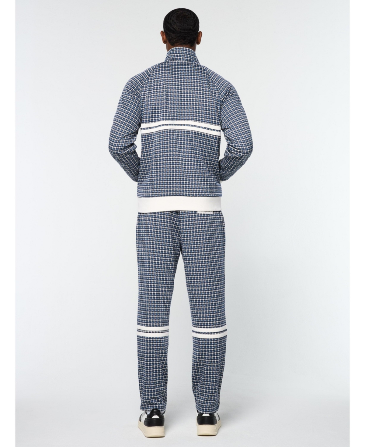 Sergio Tacchini Dallas Houndstooth Track Jacket In Blue