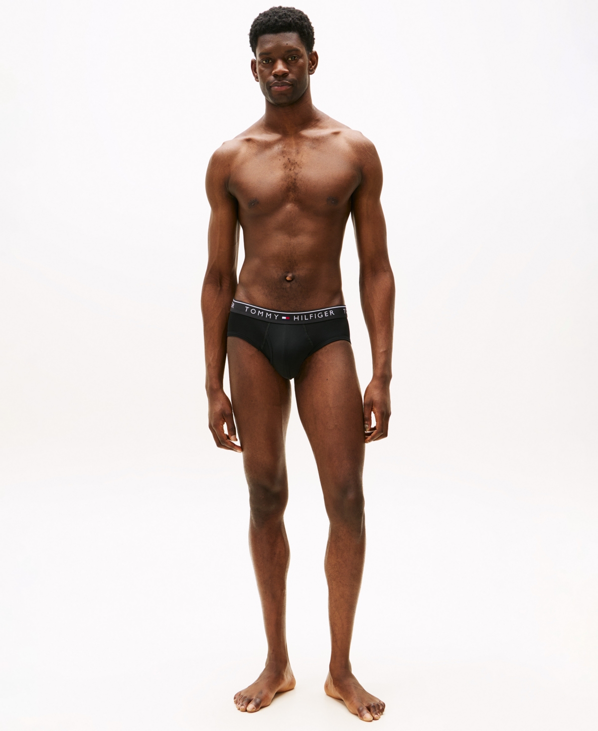 Tommy Hilfiger Men'sâ 3-pack Micro Moisture-wicking Briefs Set In Black