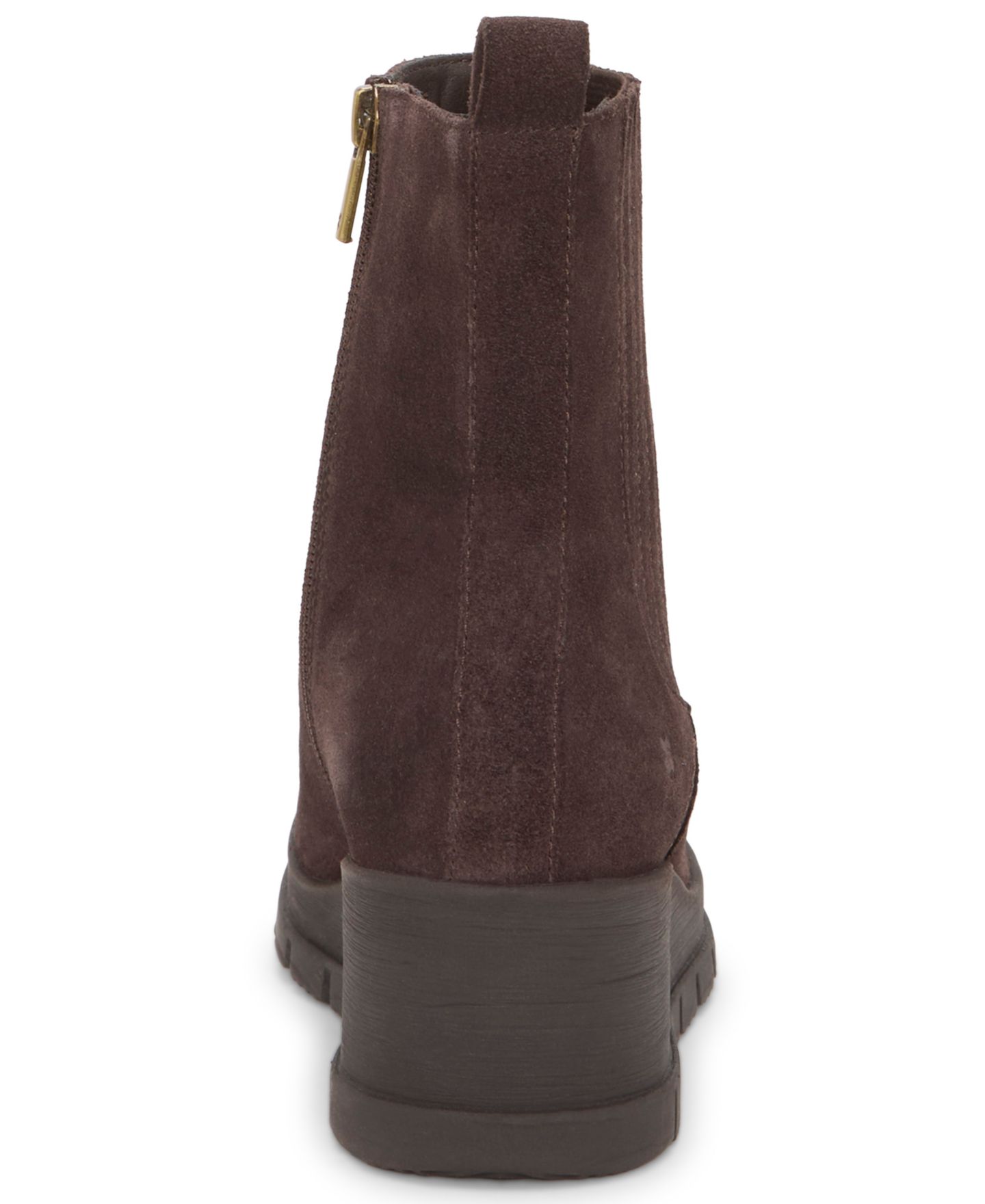 Женские ботинки Lucky Brand Sondruh Gore Wedge Booties, цвет: Шоколадный замшевый — фото 3