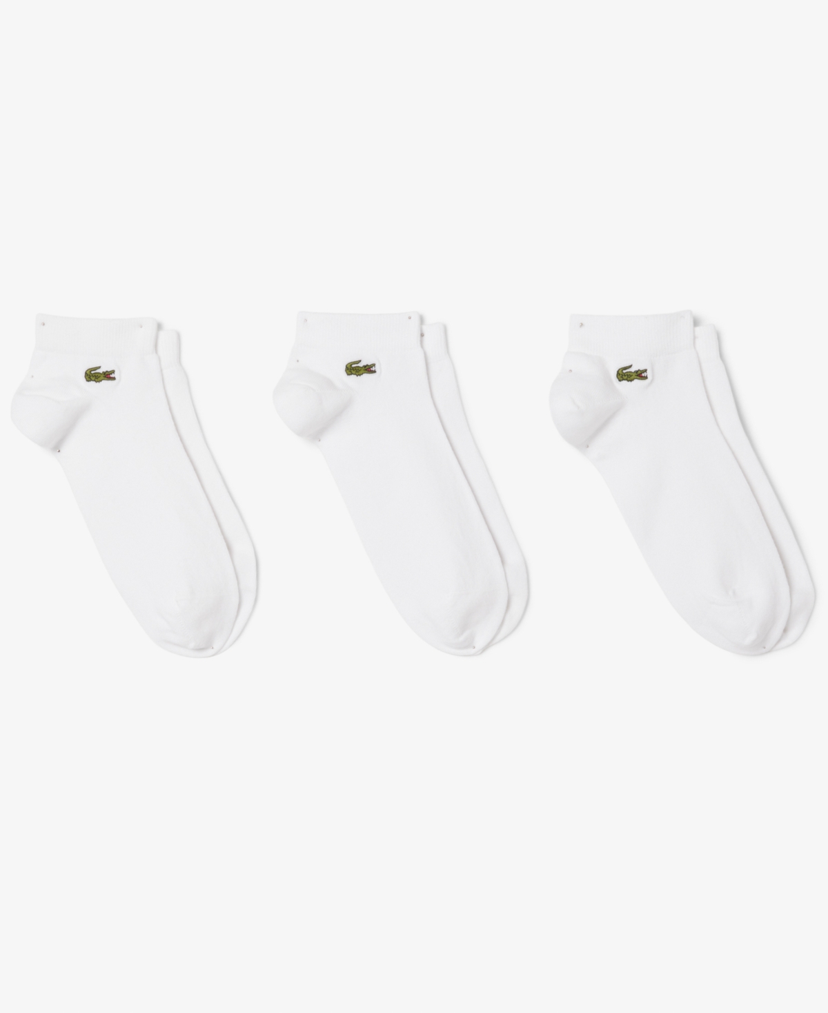 Lacoste Unisex 3-pack Ankle Socks Set In White