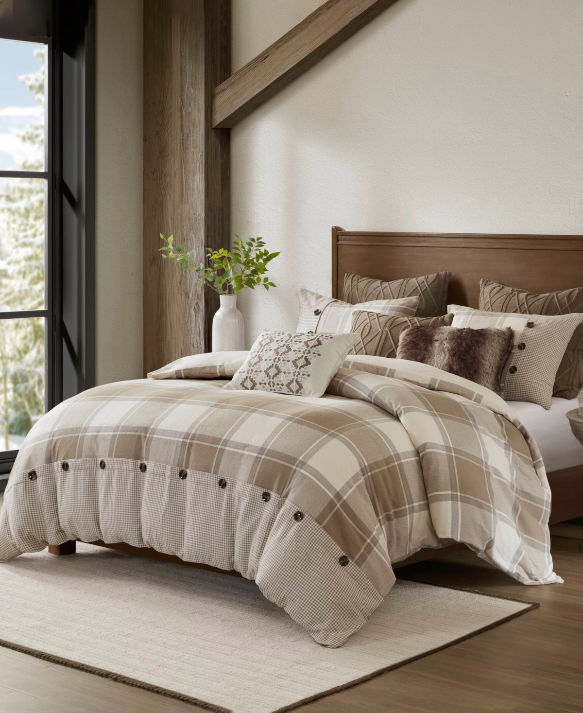 Madison Park Signature Urban Cabin Jacquard Cotton 8-pc. Comforter Set, Queen In Neutral