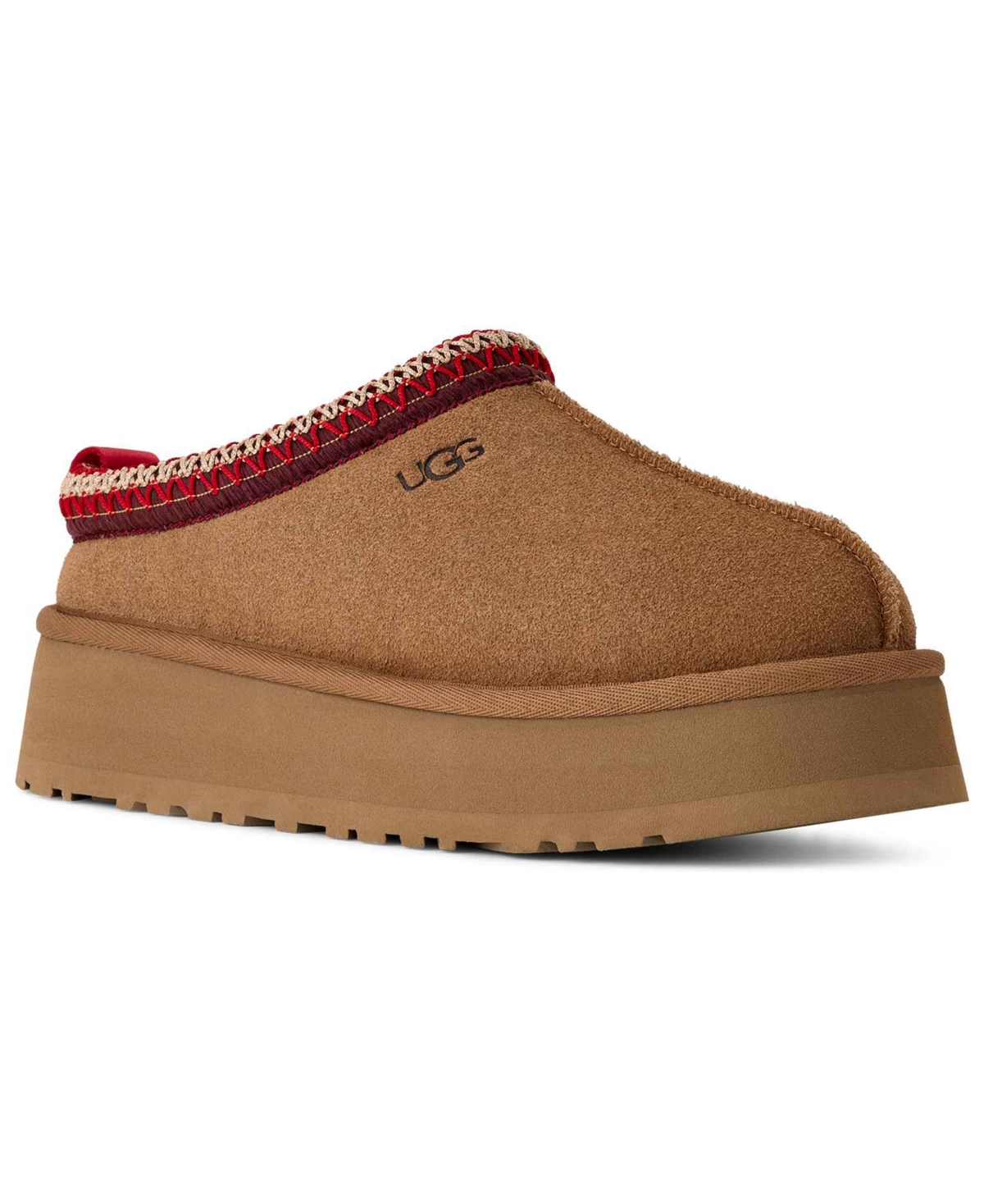 Ugg Tazz Womens Embroidered Slip On Slide Slippers In Brown