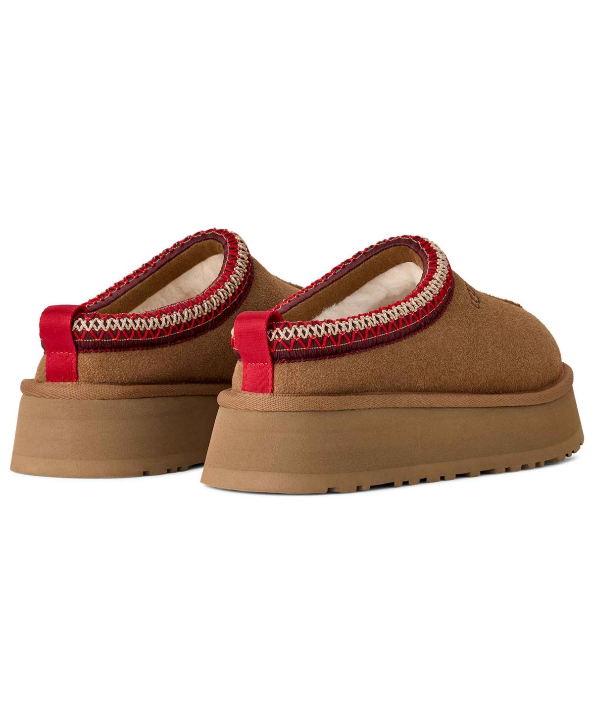 Ugg Tazz Womens Embroidered Slip On Slide Slippers In Brown