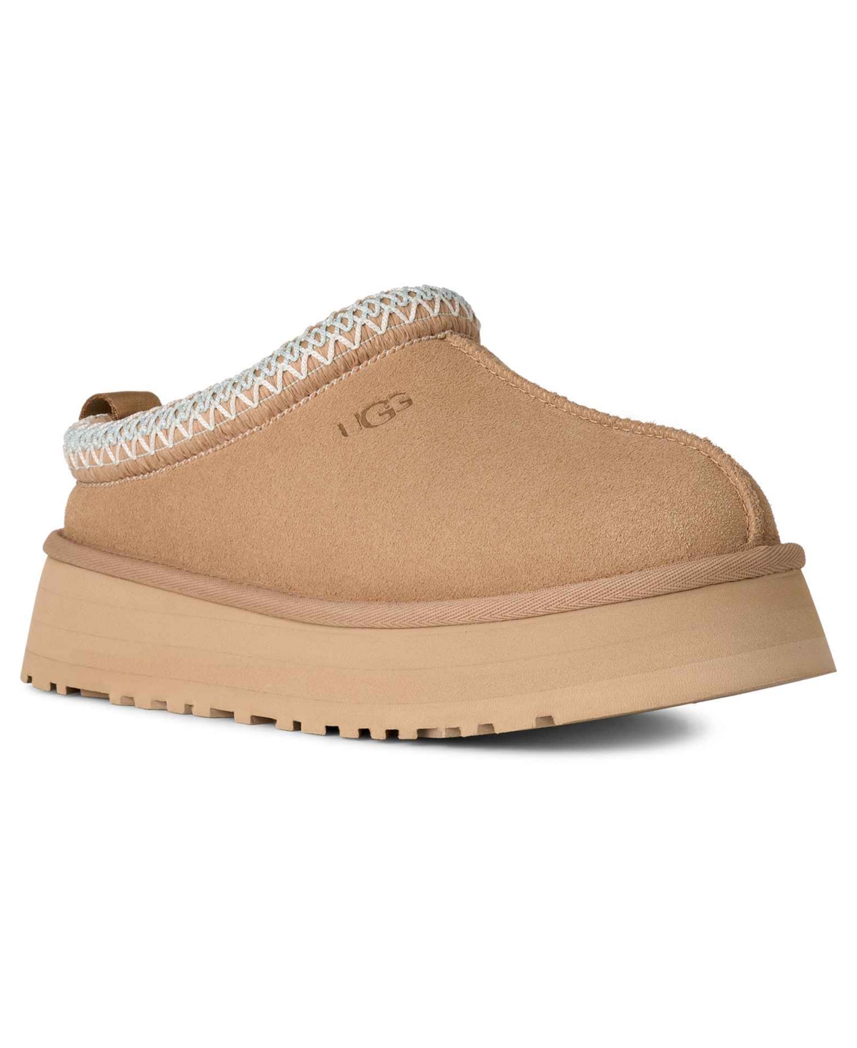Ugg Tazz Round Toe Flat Sole Slippers In Brown
