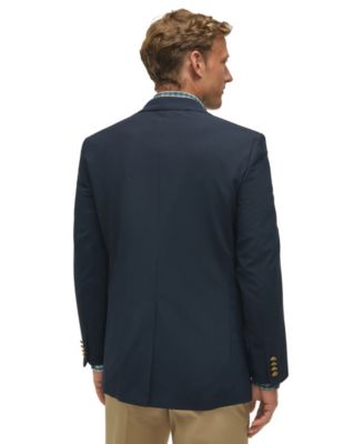 Brooks Brothers Men's Classic-Fit Navy Stretch Wool Blend