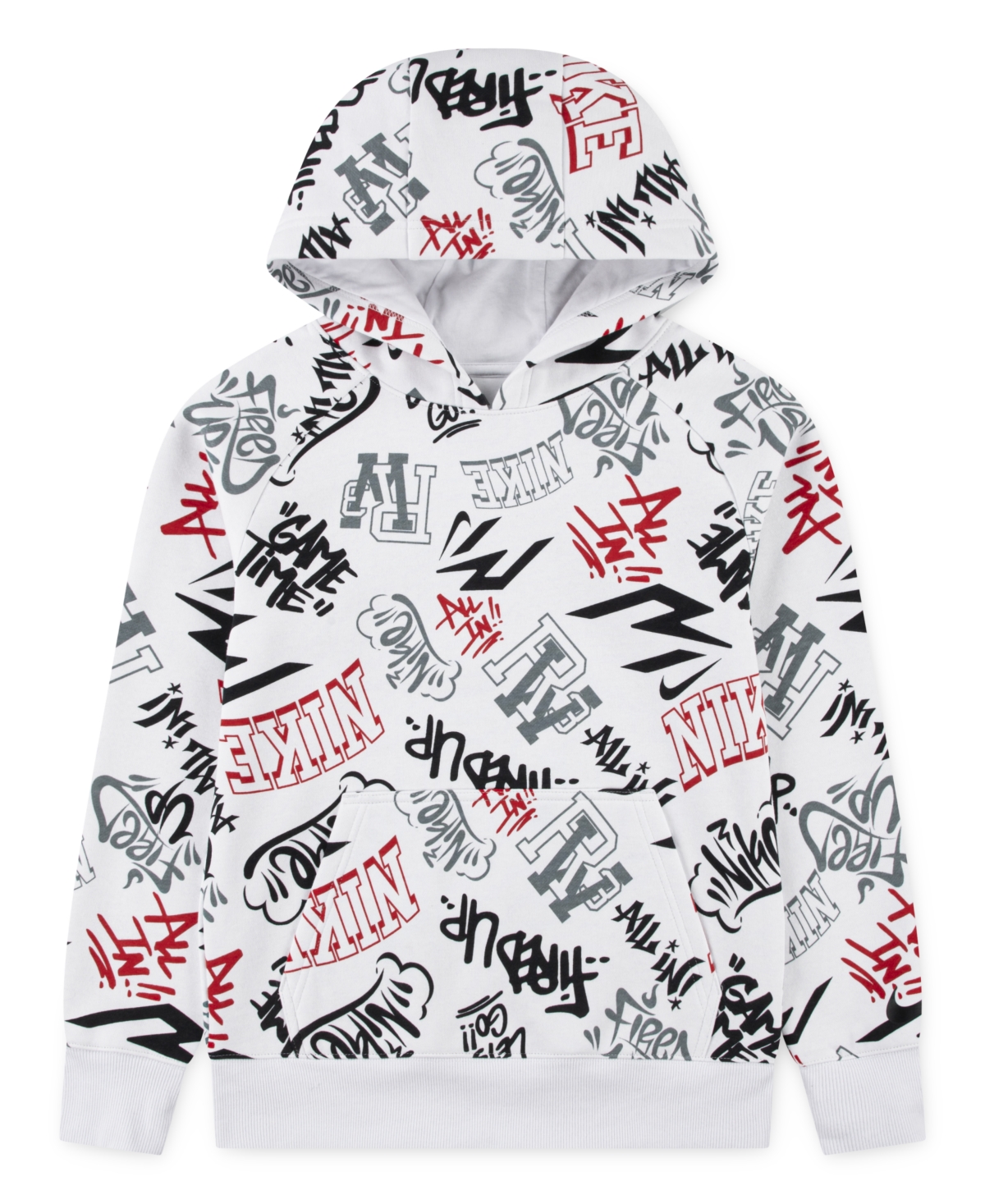 Nike 3brand By Russell Wilson Graffiti-printed Cropped Hoodie In Multi