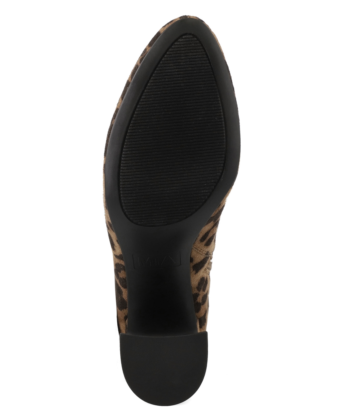 Mia Women's Thiva Block Heel Pointed Toe Dress Booties In Animal Print