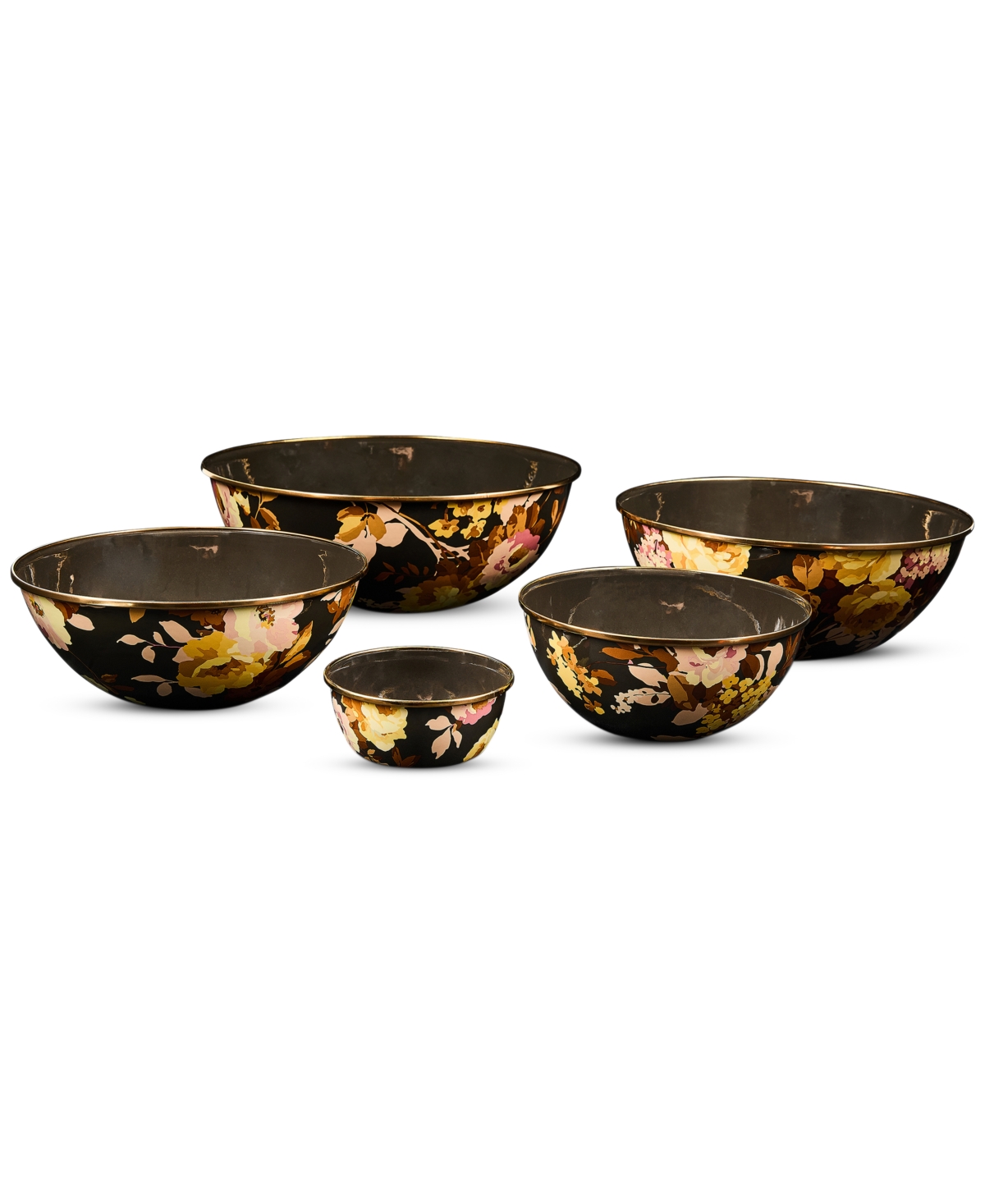 Mackenzie-childs Wild Rose Brown Large Everyday Bowl, 128-oz. In Brown