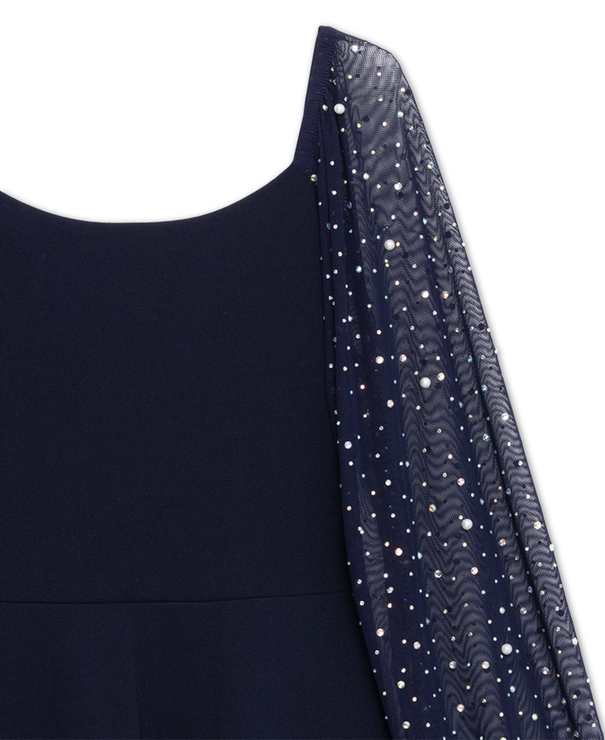 Speechless Big Girls Knee Length Long Sleeve Round Neck Dress