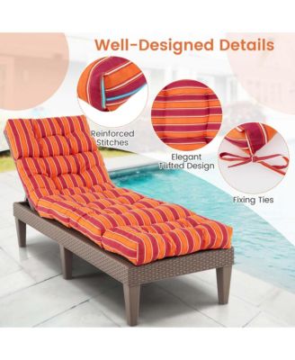 73'' Lounge Chaise Cushion Padded Recliner Cushion