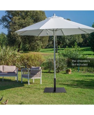25'' Square Patio Umbrella Base Weighted 42 LBS Outdoor Market Stand Footpads