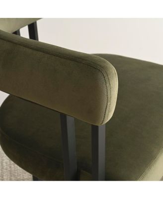 3-Piece 35 Inch Round Dining Table Set with 2 Velvet Chairs, Space-Saving Kitchen & Dining Room Furniture for Small Spaces