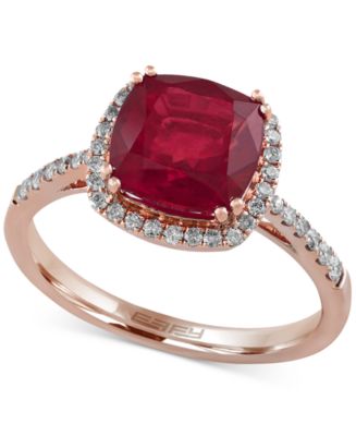 Rosa by EFFY Ruby (3-1/8 ct. t.w.) and Diamond (1/4 ct. t.w.) Ring in ...