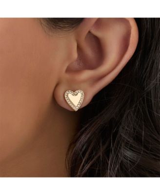 Heart Circle Stud Earring Set