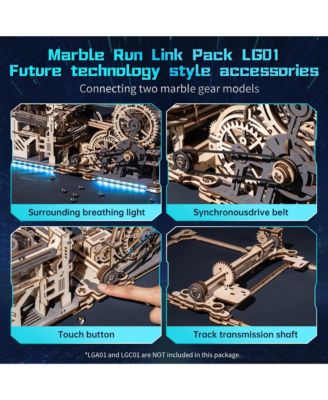 3D Puzzle, Spaceport and Night City Model Kit with Exquisite Accessories for Kids Adults, White, 11.97"8.98"5.9"