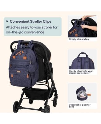 Kids Diaper Bag Backpack Stylish 26L Hands Free Bag with Changing Pad, Stroller Straps & Water-Resistant