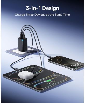 2 Pack 65W USB C Charger Block, PPS 3-Port Fast Compact Foldable USB C Charger for MacBook, iPad Pro, Galaxy S24, iPhone 16/15 and More Series