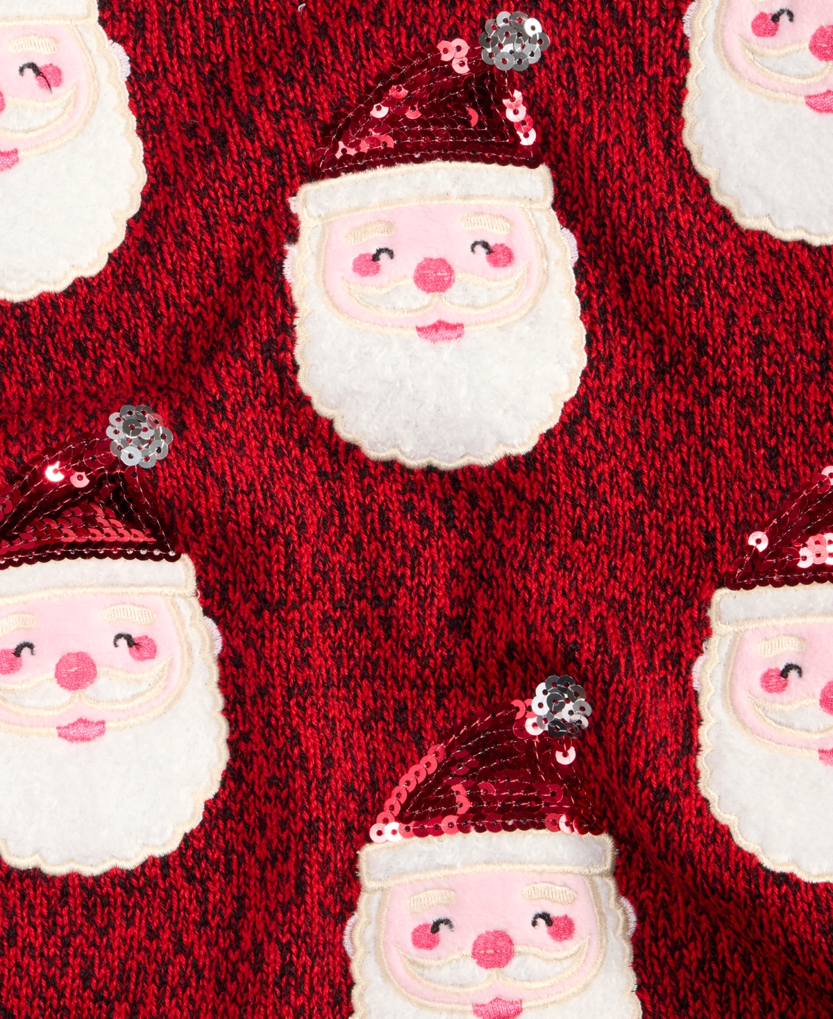 Holiday Lane Plus Size Smile-santa-graphic Sweater In Red