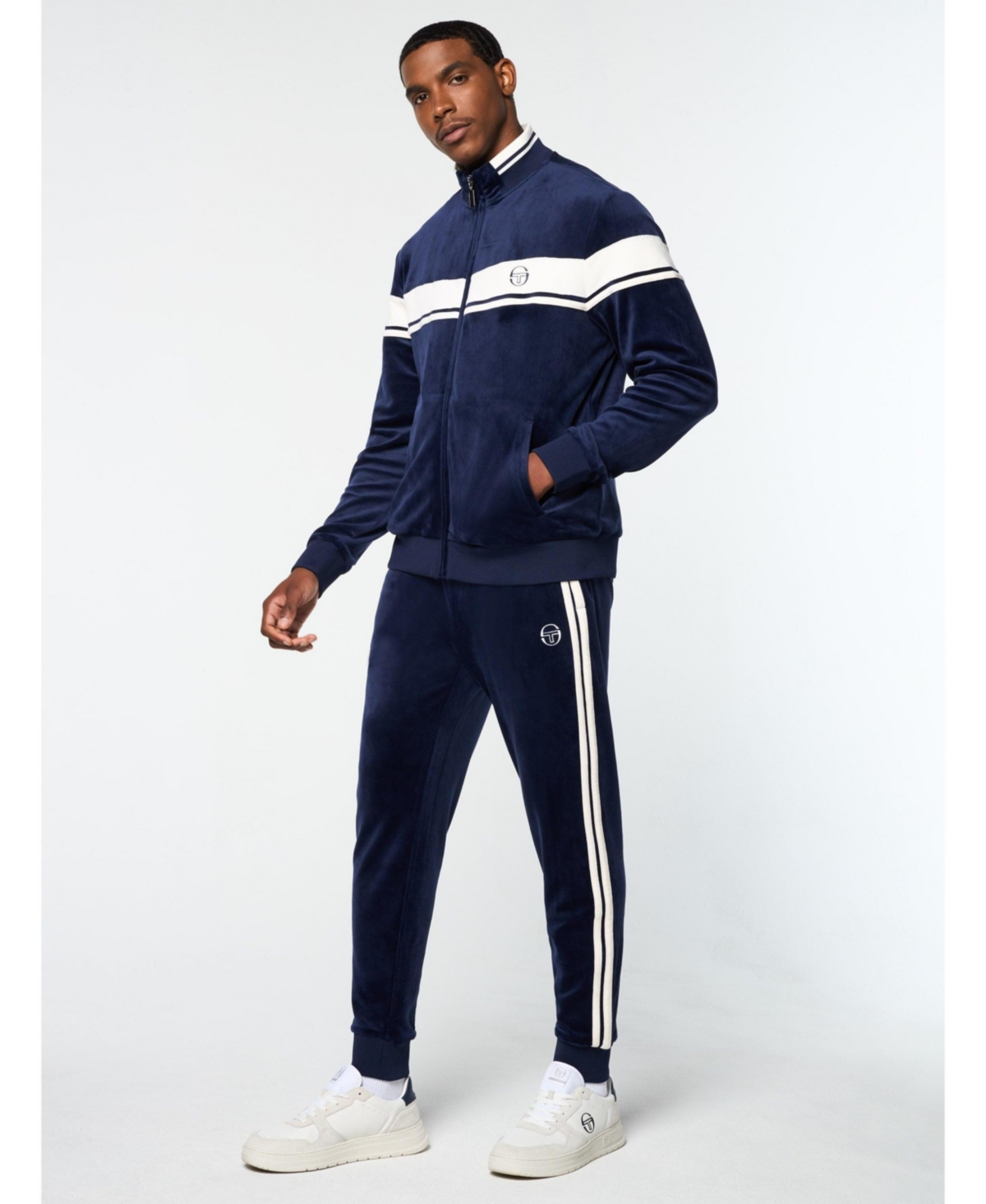Sergio Tacchini Men's Damarindo Velour Track Jacket