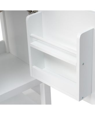 20" Vanity Cabinet with Sink, Soft-Close Door, Open Shelf and Storage Rack for Bathroom Use