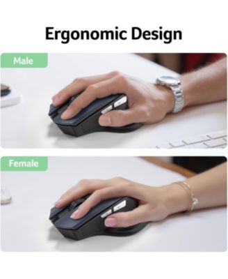 Wireless Mouse for Laptop, 2.4GHz Computer Mouse with 3 Adjustable DPI, 6 Buttons, USB Receiver (1600 DPI, Compatible with PC, Laptop, Desktop)