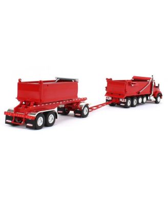 DCP 1/64 Viper Red Kenworth T880 Rogue Dump w/ Rogue Transfer Dump Trailer