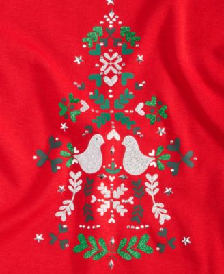 Petite Scandi Tree Long-Sleeve Tee, Macy's Exclusive