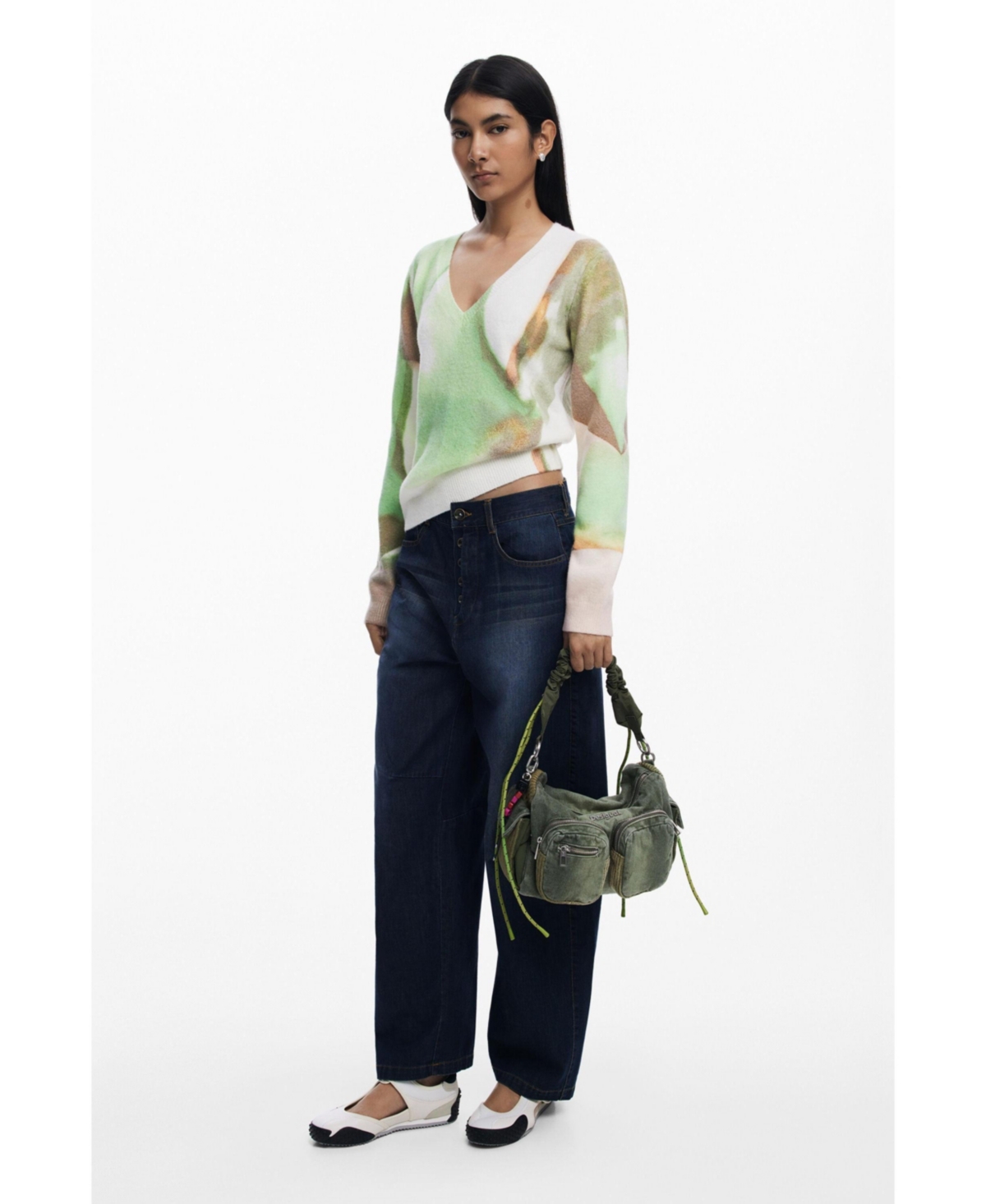 Desigual Women's Medium Multi-pocket Bag In Green