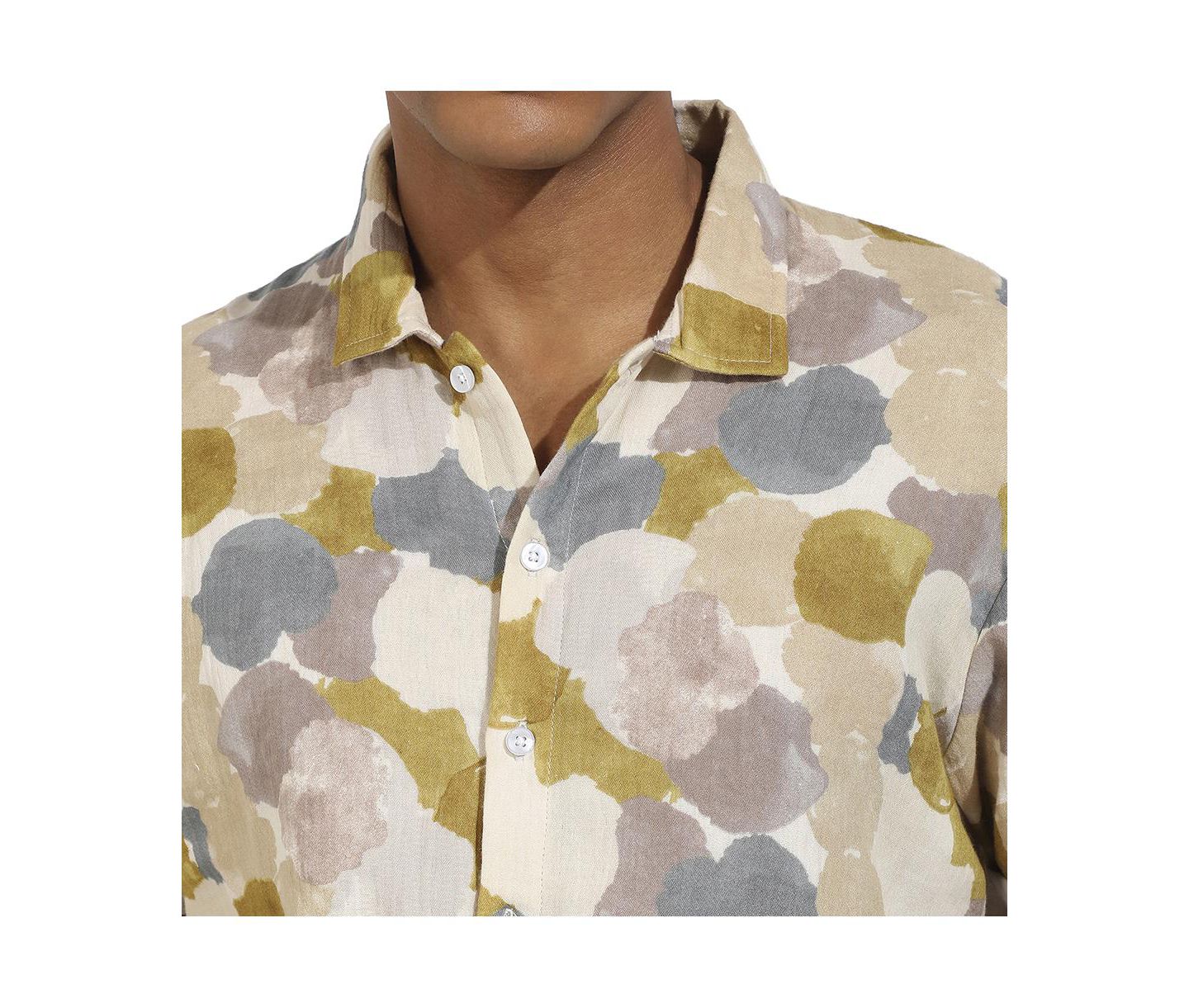 Мужская рубашка Cahoot Campus Sutra Abstract Print, цвет: Коричневый — фото 5