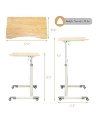 Height Adjustable Computer Desk Sit to Stand Rolling Notebook Table