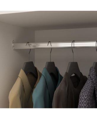 Simple white 4-door 6-drawer wardrobe with large capacity, bedroom Armoire, Closet