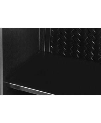 27.56" Two-Door Wall Cabinet With Glass Front and Three-Tier Storage With Woven Detail