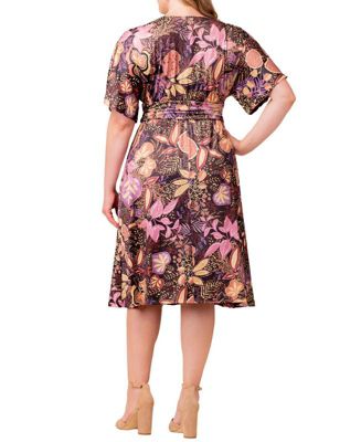 Plus Size Gia A-Line Midi Dress with Pockets