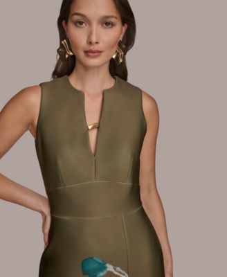 Women's&nbsp;Split V-Neck Floral Sheath Dress