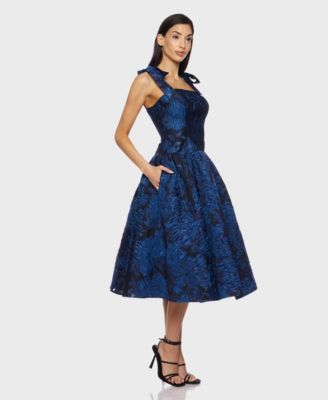 Juniors' Square Neck Midi Dress