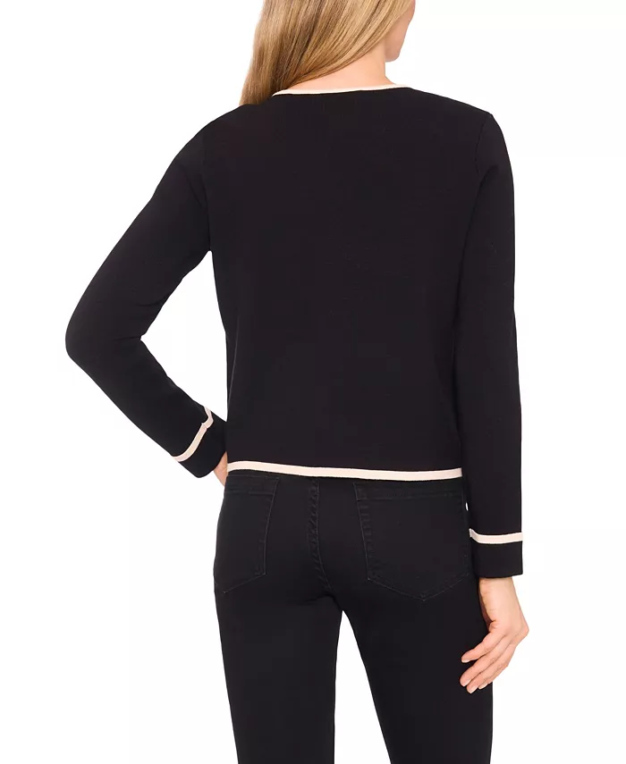 Women's Patch Pocket Tipping Cardigan Sweater - thumbnail 3